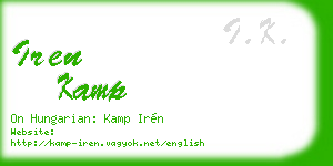 iren kamp business card